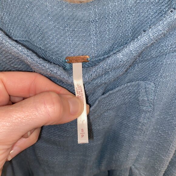 Free People Sun-drenched Overalls In Light Blue Size Small - Picture 4 of 14